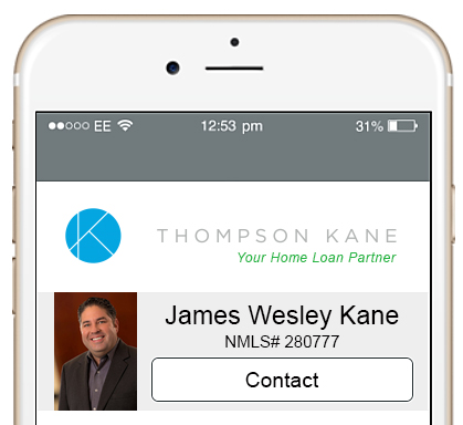 Wes Wesley Kane Mortgage Company Vice President loan officer mobile app screen shot