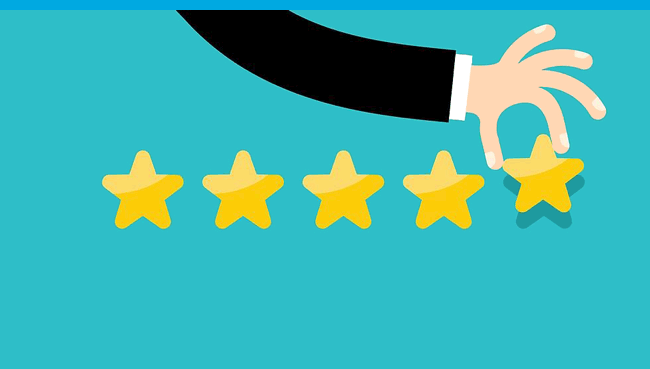 5 star reviews illustration