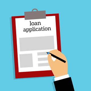 get pre-qualified loan application illustration with hand writing on loan form